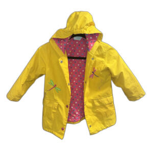 Circo vintage Dragonfly Rain Jacket Windbreaker Fleece Lined Hooded 4T (flaw)
